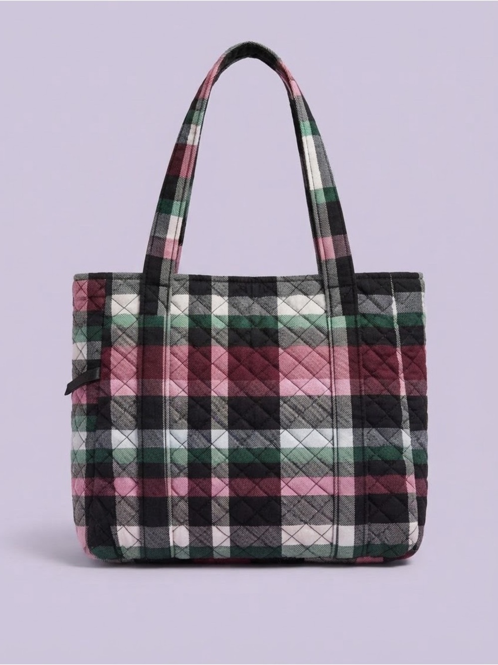 Vera Bradley Quilted Cotton Shoulder Tote Bag - Ribbon Plaid (NWOT)